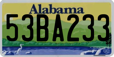 AL license plate 53BA233