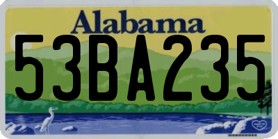 AL license plate 53BA235