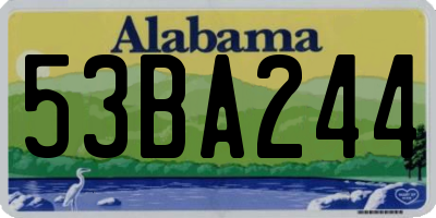 AL license plate 53BA244
