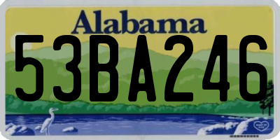 AL license plate 53BA246