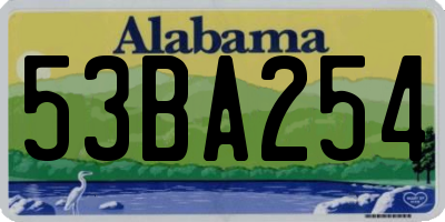 AL license plate 53BA254