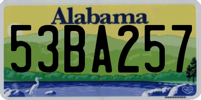AL license plate 53BA257