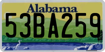 AL license plate 53BA259