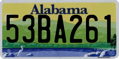 AL license plate 53BA261
