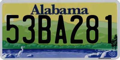 AL license plate 53BA281