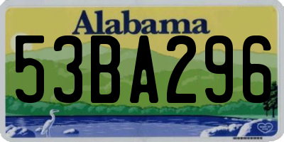 AL license plate 53BA296
