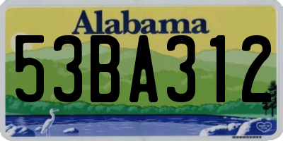 AL license plate 53BA312