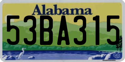 AL license plate 53BA315