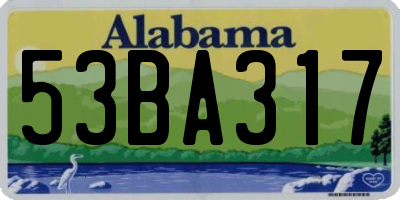 AL license plate 53BA317