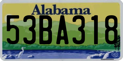 AL license plate 53BA318