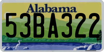 AL license plate 53BA322