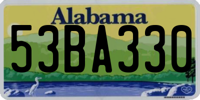 AL license plate 53BA330