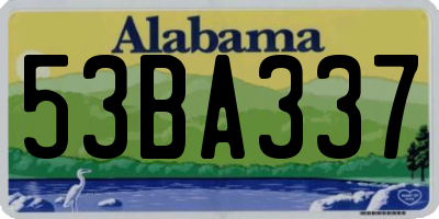 AL license plate 53BA337