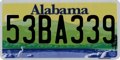 AL license plate 53BA339