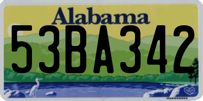 AL license plate 53BA342