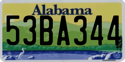 AL license plate 53BA344