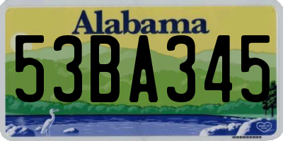 AL license plate 53BA345
