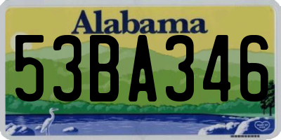 AL license plate 53BA346