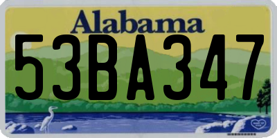 AL license plate 53BA347