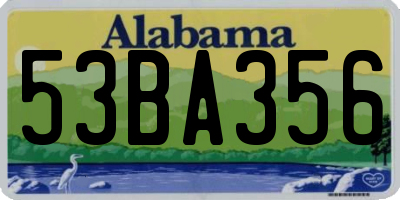 AL license plate 53BA356