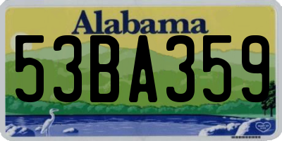 AL license plate 53BA359