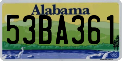 AL license plate 53BA361