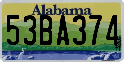 AL license plate 53BA374