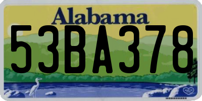 AL license plate 53BA378