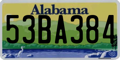 AL license plate 53BA384