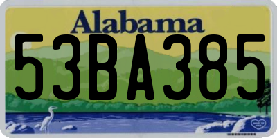 AL license plate 53BA385