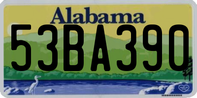 AL license plate 53BA390