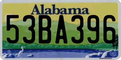 AL license plate 53BA396