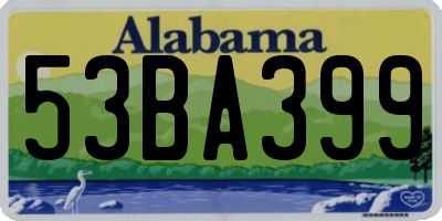 AL license plate 53BA399