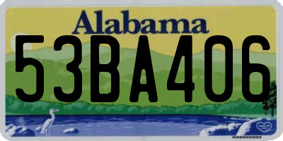 AL license plate 53BA406