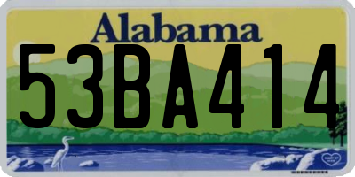 AL license plate 53BA414