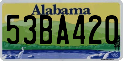 AL license plate 53BA420