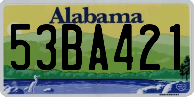 AL license plate 53BA421