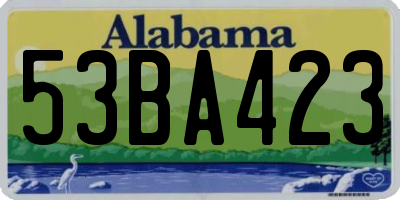 AL license plate 53BA423