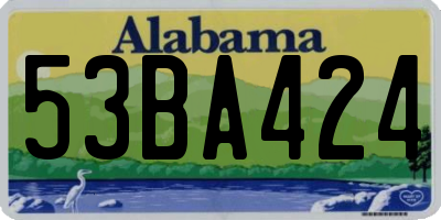 AL license plate 53BA424
