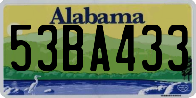 AL license plate 53BA433