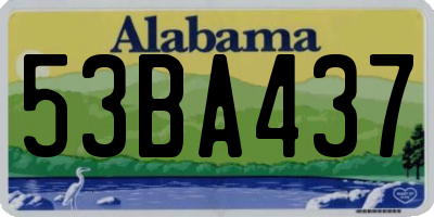 AL license plate 53BA437