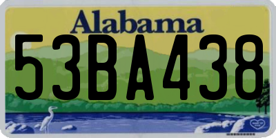 AL license plate 53BA438