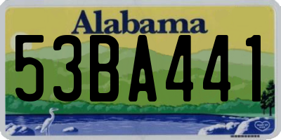 AL license plate 53BA441