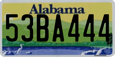 AL license plate 53BA444