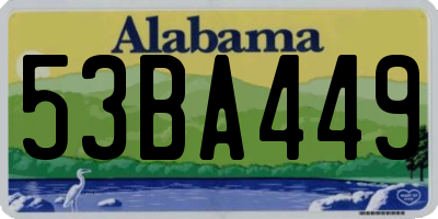 AL license plate 53BA449