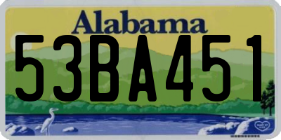 AL license plate 53BA451