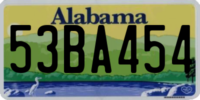 AL license plate 53BA454