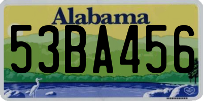 AL license plate 53BA456