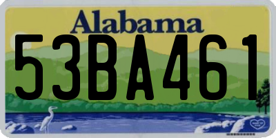 AL license plate 53BA461
