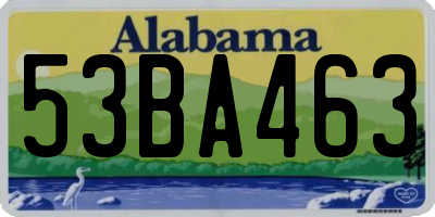 AL license plate 53BA463